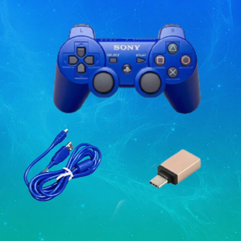Paket Stik Ps3 + Kabel + Otg Tipe C Hp Android