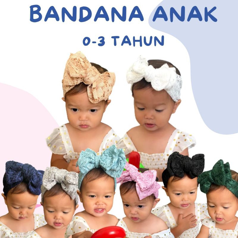 BANDANA PITA BRUKAT ANAK  BAYI BANDANA BAYI (HEADBAND) LUCU