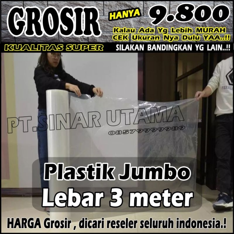 Plastik Bening Cor Besar Lebar 3m Meteran uv Roll K