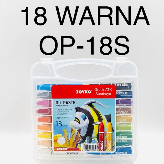 

CRAYON JOYKO 18 WARNA OP-18S / Krayon Minyak / Oil Pastel JOYKO 18 WARNA OP-18S