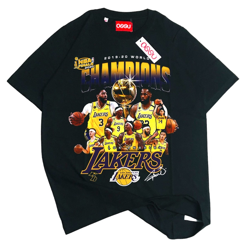 Ready Stock - Ossu Tshirt Lakers Champion All Star Black