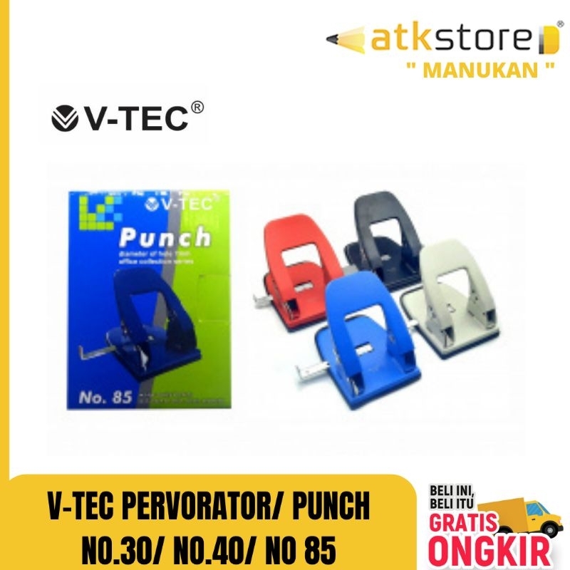 

V TEC Pelubang kertas No.30 No.45 No.85 Plong plongan - Paper Punch - Pervorator Pembolong kertas ukuran kecil medium besar