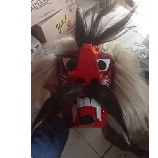 ✔️Topeng bujang ganong Ganongan - Topeng bujang ganong rambut sintetis