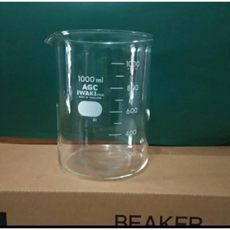 Beaker Glass 1000ml Iwaki. Beaker Iwaki 1L. Gelas Piala 1L iwaki. Gelas Piala 1000ml