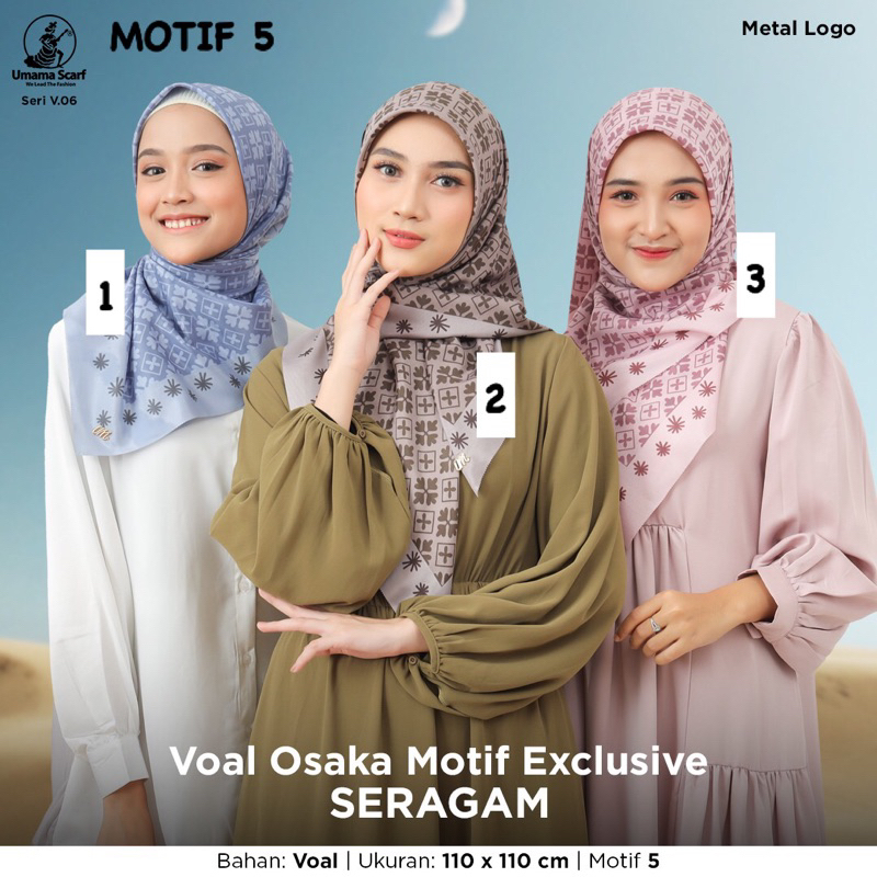 (V.06) SEGIEMPAT VOAL OSAKA MOTIF EXCLUSIVE SERAGAM