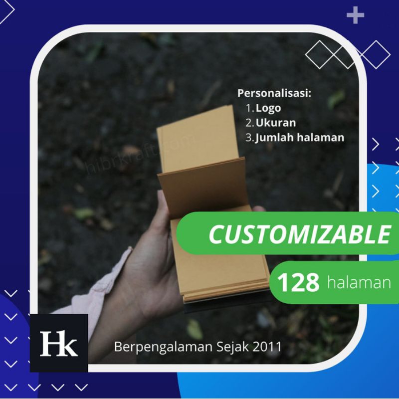 

Buku/Agenda Kulit Hibrkraft - Coretbro - 11 cm x 8 cm