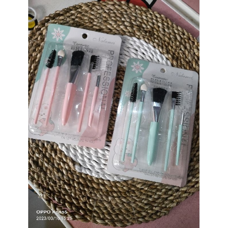 KUAS MAKE UP BRUSH WAJAH KECANTIKAN LUCU MURAH 1 SET ISI 5 PCS