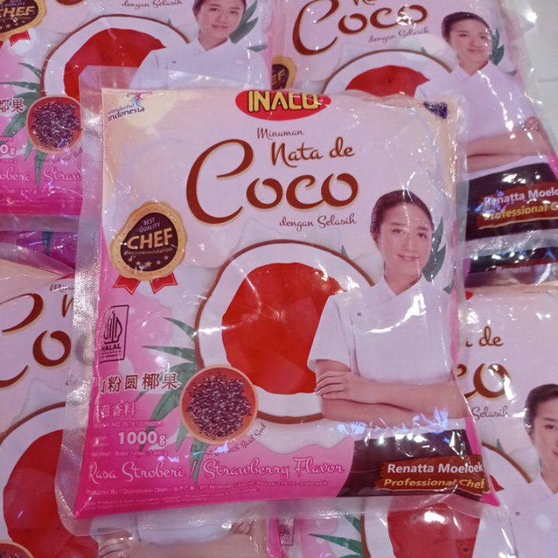 

Inaco Nata de Coco Selasih Strawberry 1kg