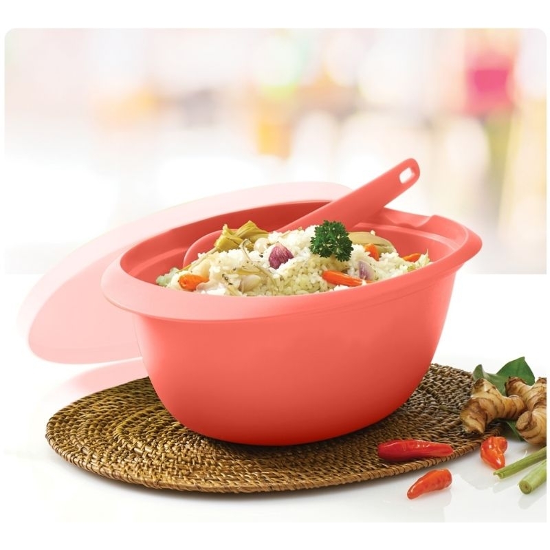 TUPPERWARE RICE SERVER WITH SPOON / TEMPAT NASI