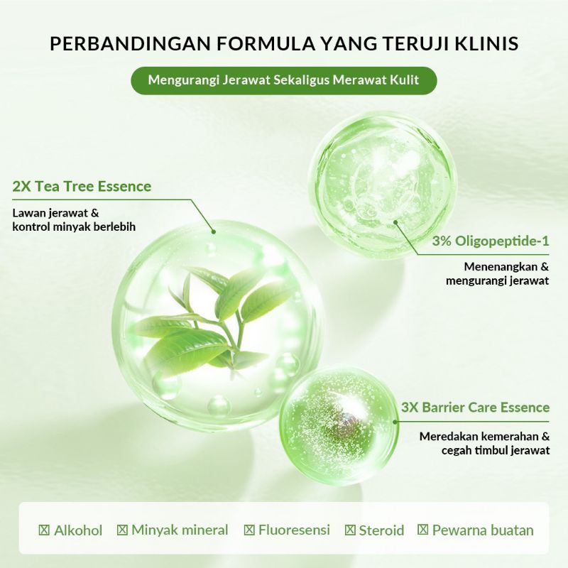 Bioaqua Skincare Anak Remaja Niacinamide Glowing Brightening &amp; Acne Set Oligopeptide Tea Tree  Milk