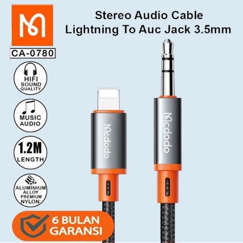 Kabel Audio iPhone Lightning To Jack Audio 3.5mm Mcdodo CA-0780