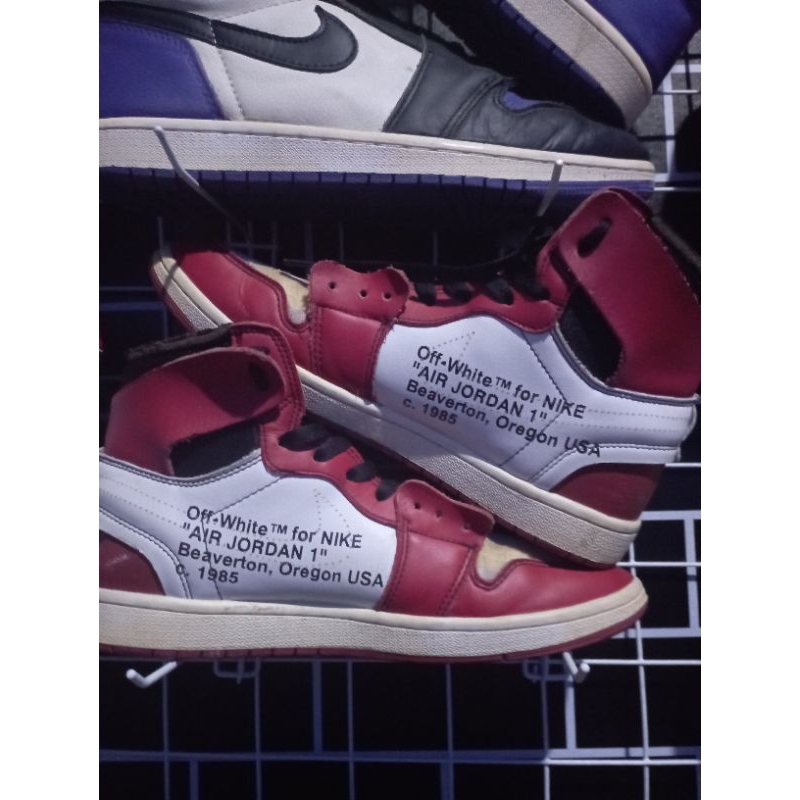 nike air jordan off white red