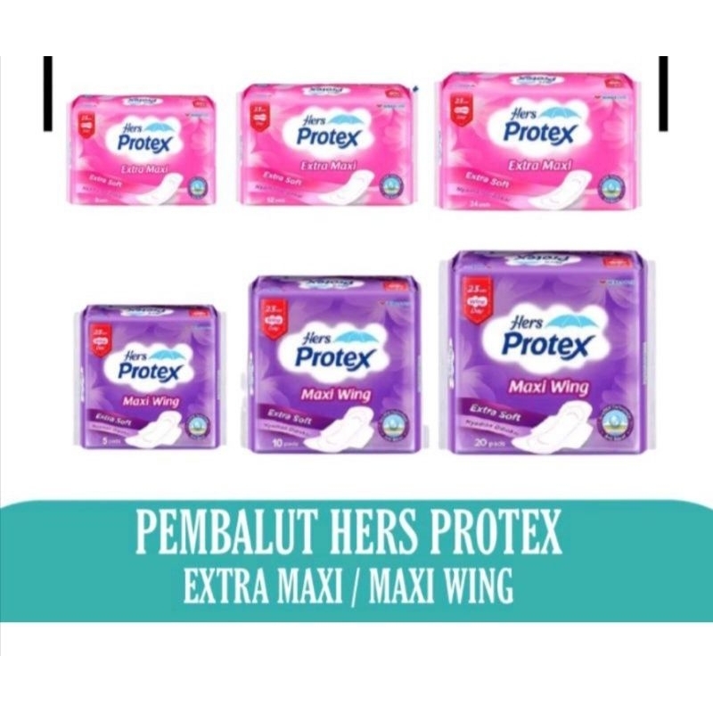 pembalut Hers Protex siang dan malam (sayap dan non sayap)