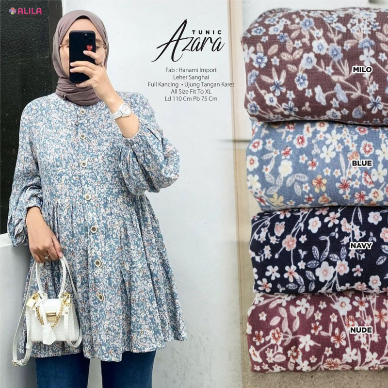 Blouse motif bunga / blouse ld 110 / blouse korea / atasan motif bunga / tunik motif bunga kekinian 