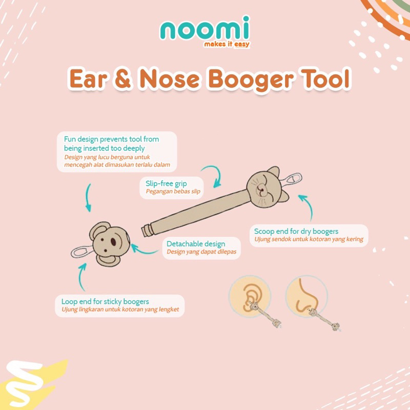 Noomi ear and nose booger tools - Alat Pembersih Hidung Dan Telinga Bayi