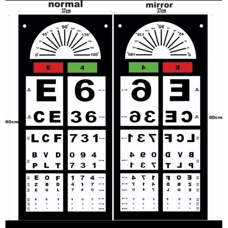 Snellen chart elektrik remote