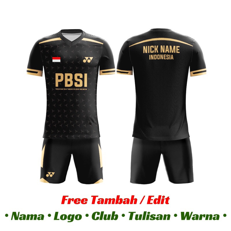 Setelan Badminton | Jersey Bulutangkis | Baju Kaos Singlet Bulutangkis Badminton Custom | PBSI