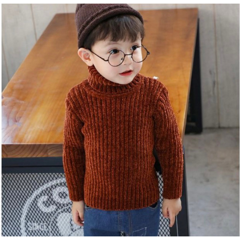 Kids sweater import winter autumn corduroy hangat atasan anak musim dingin gunung tebal