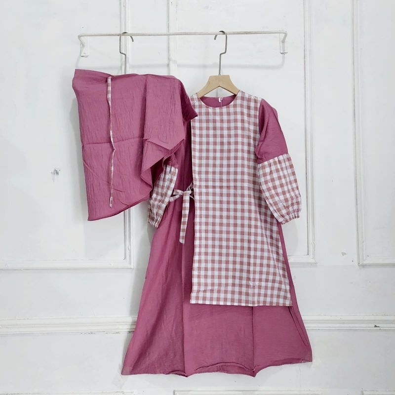 GAMIS Anak Polo Linen 2,4,6 // Gamis Anak Anak Set Hijab