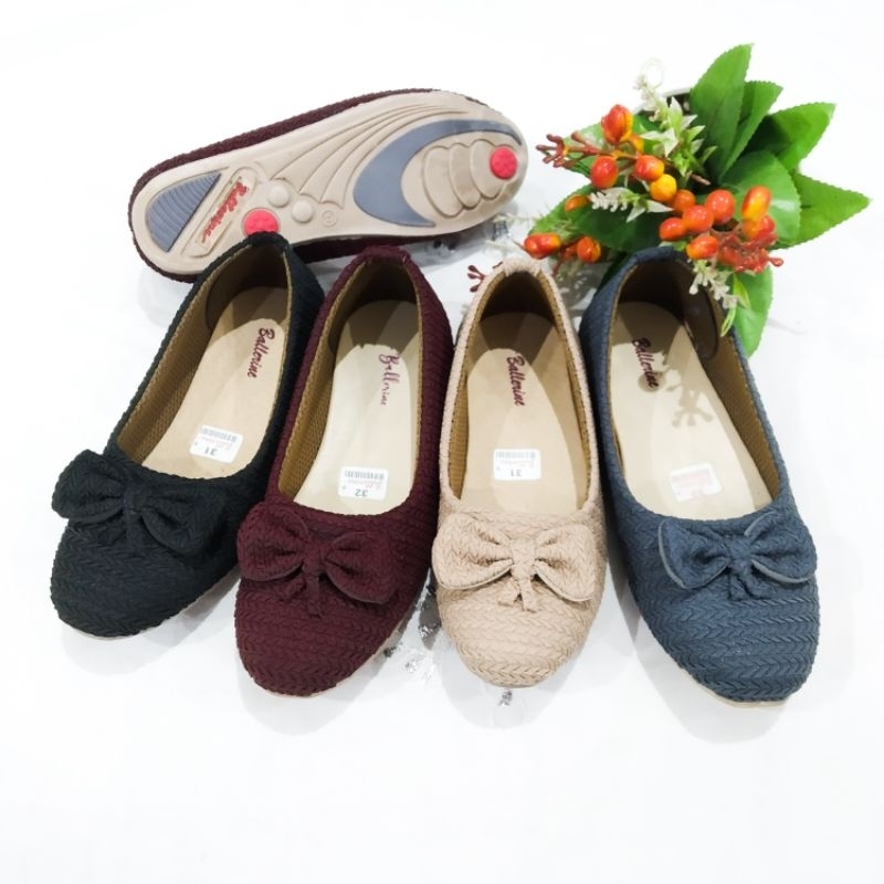 Sepatu Anak Flatshoes Anak Rajut Sepatu Balet Anak
