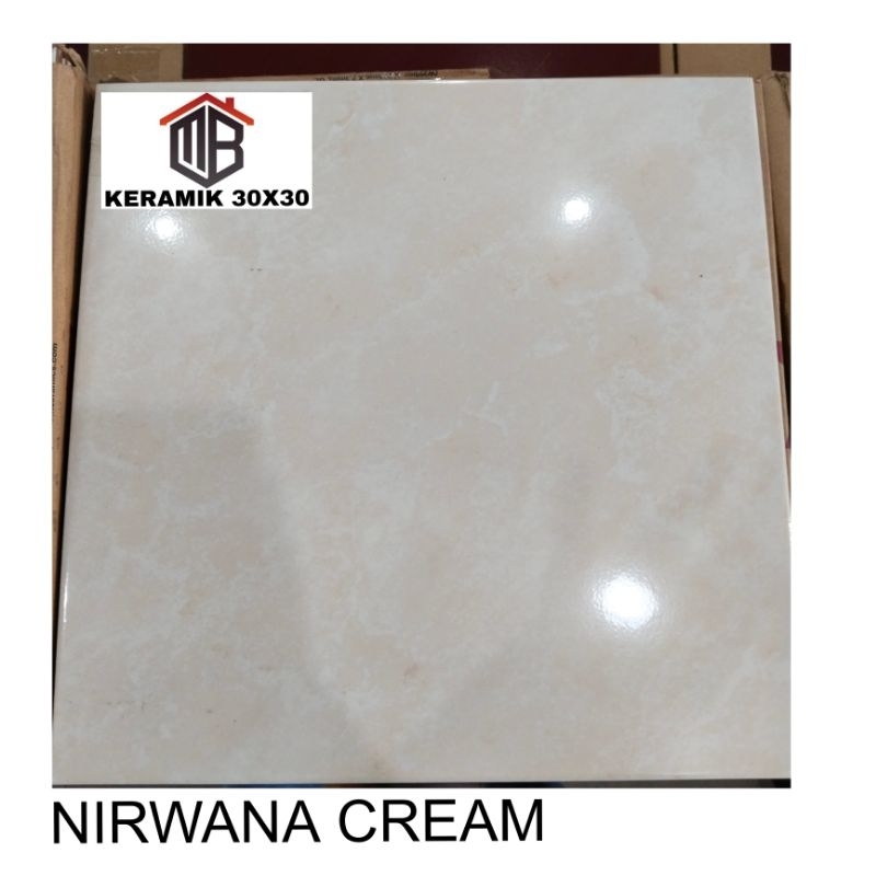 Keramik lantai 30x30 Asia tile Nirwana cream kw3