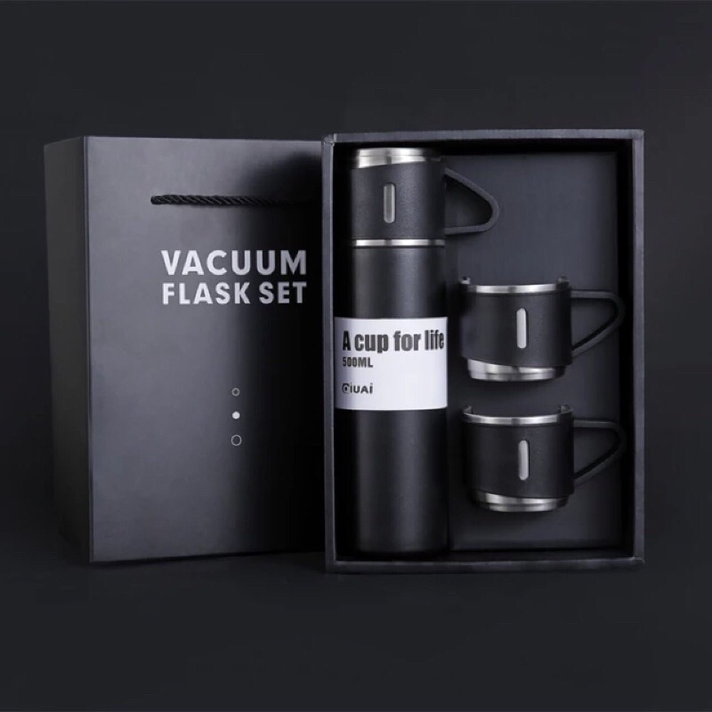 Termos Sultan Set / Termos Vacum Flask Gift Box Hampers / Tumbler Botol Minum Set / Termos Sultan Vacuum Flask Set / Botol Minum Cangkir Premium 500 ML Panas Dingin