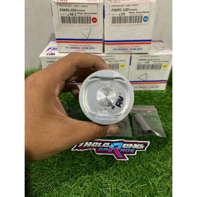 Piston Set Fim95 Aerox Nmax 58 58.5 59 59.5 60 Pin 14 Thelereng_Garage Shop