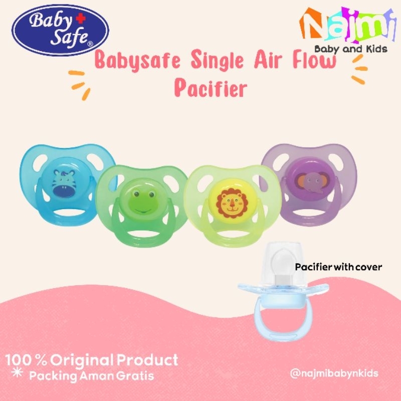 PC03S PC04M Baby Safe Single Air Flow Pacifier / Empeng Bayi Babysafe 0m 6m+