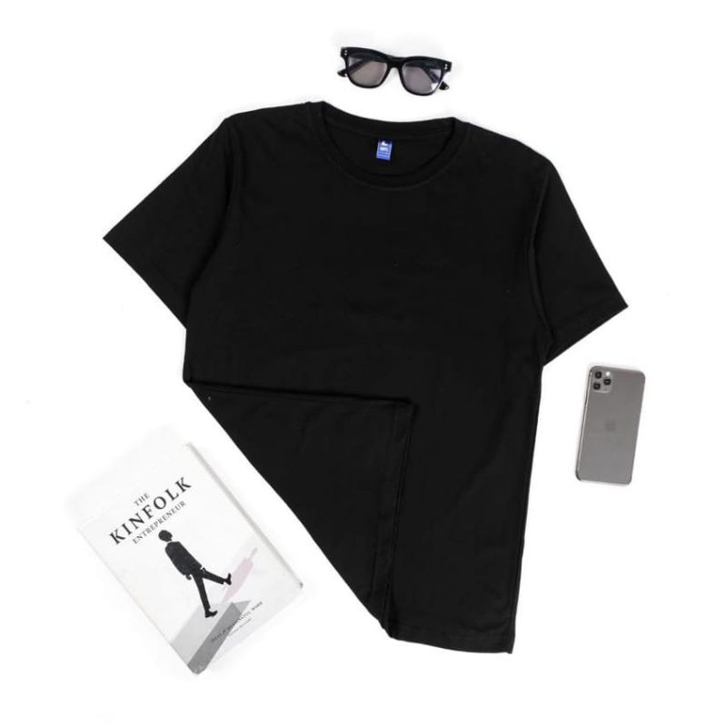 Kaos Polos HITAM PUTIH Premium