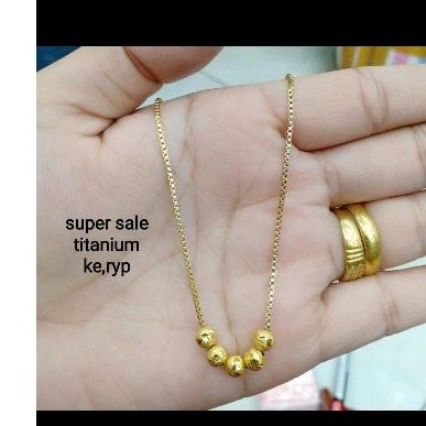 Kalung Boba titanium asli, bisa dipakai harian