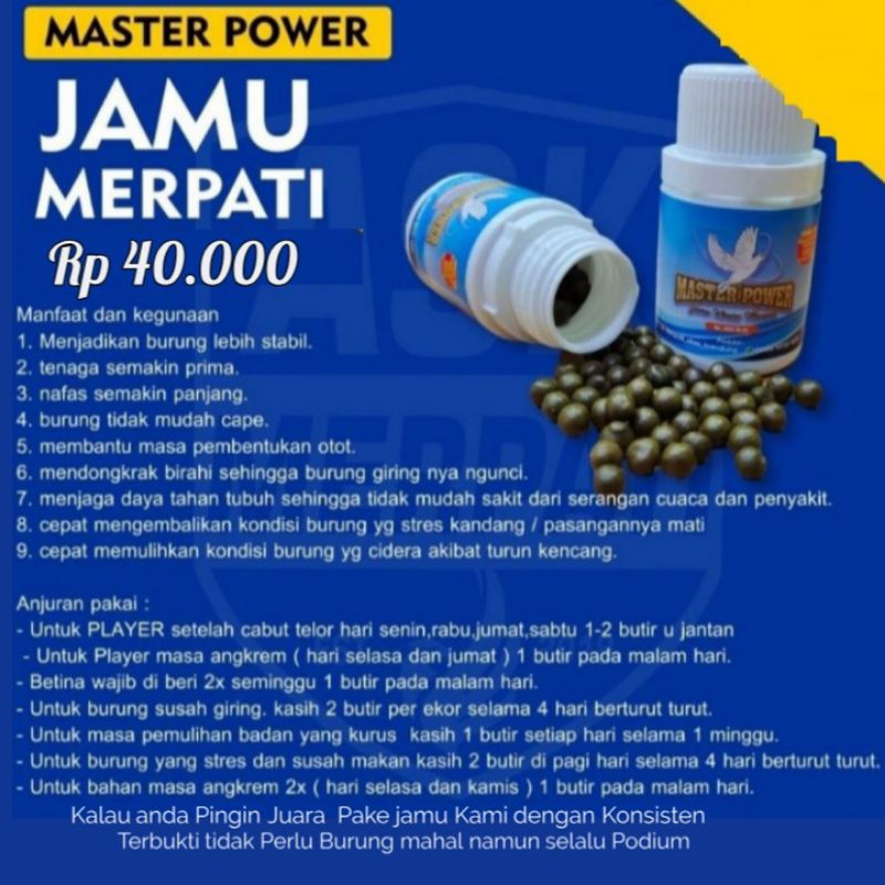 JAMU MERPATI MASTER POWER isi 100 butir