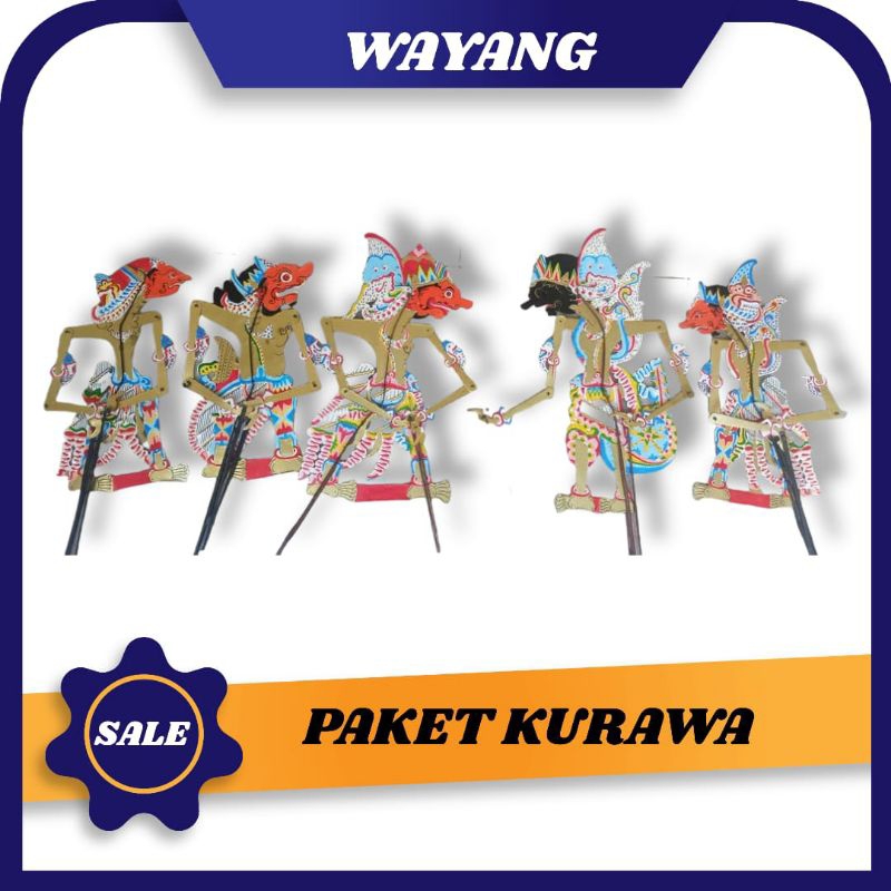 PAKET KURAWA ISI 5 WAYANG TOKOH WAYANG KULIT KURAWA BAHAN WAYANG KERTAS DUPLEK