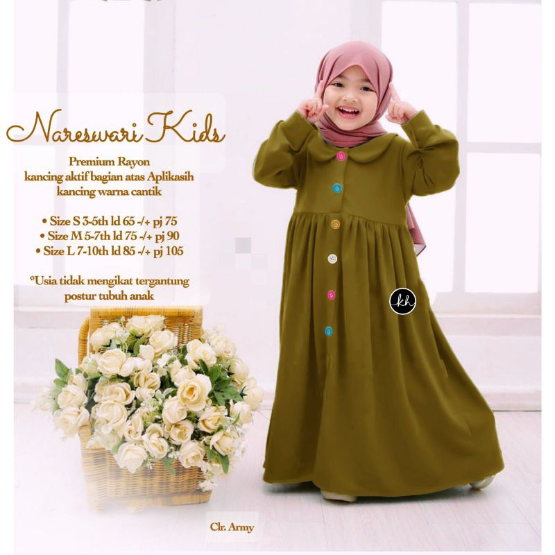 NARESWARI DRES BAJU ANAK PEREMPUAN BY KHASMA