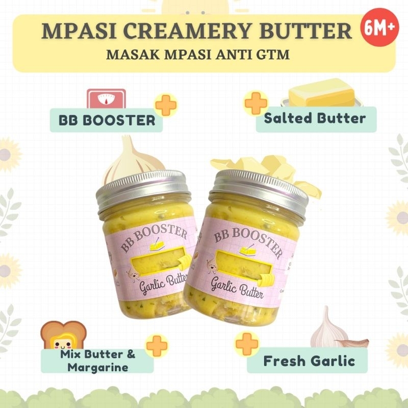 Plum &amp; Blum Garlic Butter Cheese Creamery Butter 100gram / MPASI Bayi Plumandblum Plum and Blum