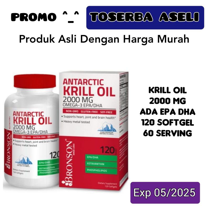 BRONSON KRILL OIL 2000 MG ISI 120 SOFTGEL EPA DHA