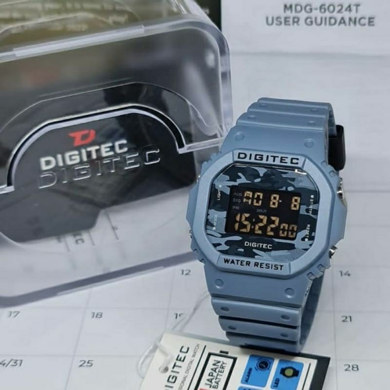 DG 6024 JAM TANGAN PRIA RUBBER TAHAN AIR ORIGINAL DIGITEC TERLARIS BISA COD