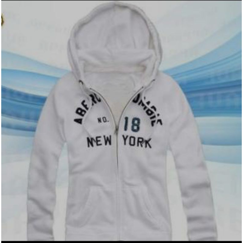 sweater Hoodie basic zipper Abercrombie