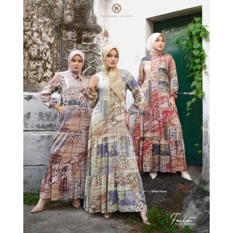 FOILA DRESS BY NADHEERA LUXURY