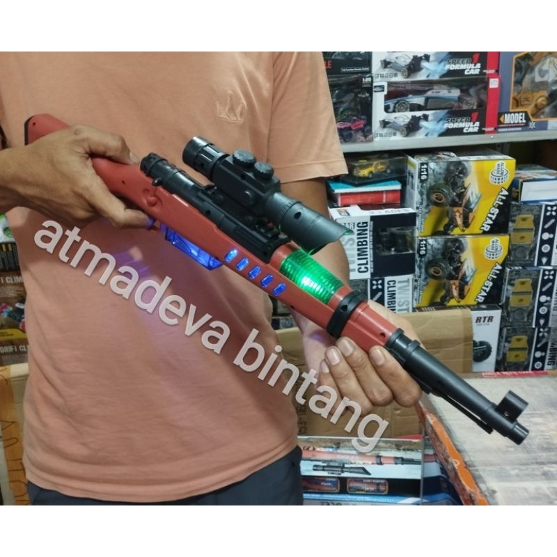 Pistol Laser Nyala Lampu Dan Sound Mainan Pistol Batre Kemasan Box Aman Mainan Keluarga Ber SNI