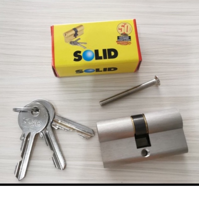 Cylinder Kunci Solid 60 mm/ Silinder Anti Duplikat Garansi 10 tahun Cylinder Kunci Besar 60 Mm silinder besar 32 mm garansi 10 tahun Silinder Kunci Pintu Solid Double Cylinder Solid Cilinder solid,anak kunci solid,kunci pintu promo kunci solid garansi