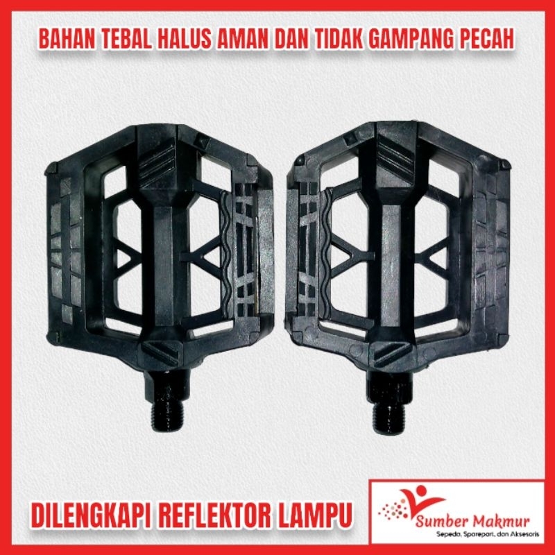 Pedal Ontelan As Kecil 1/2 Sepeda BMX 20 Inch Plastik Super Tebal Tidak Mudah Pecah Atlantis 888