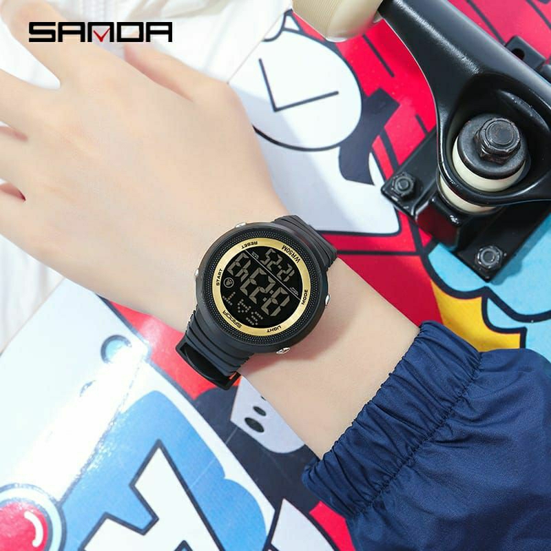 TERVIRAL JAM TANGAN SANDA 6022 Jam Tangan Wanita Analog Sport Tali Rubber Anti Air