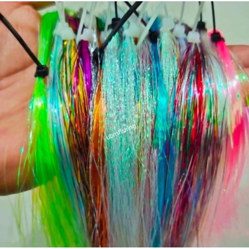 Bulu mutiara kilat MC umpan pancing assist hook bulu kotrek bulu umpan sabiki umpan bulu mutiara ken