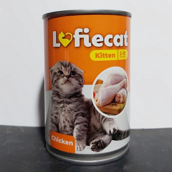 MAKANAN BASAH KALENG ANAK KUCING LOFIECAT 400 GR