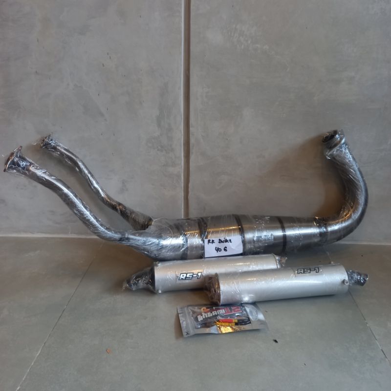 knalpot Rs1 swike Ninja RR galvanis perut 40 cobra fullset