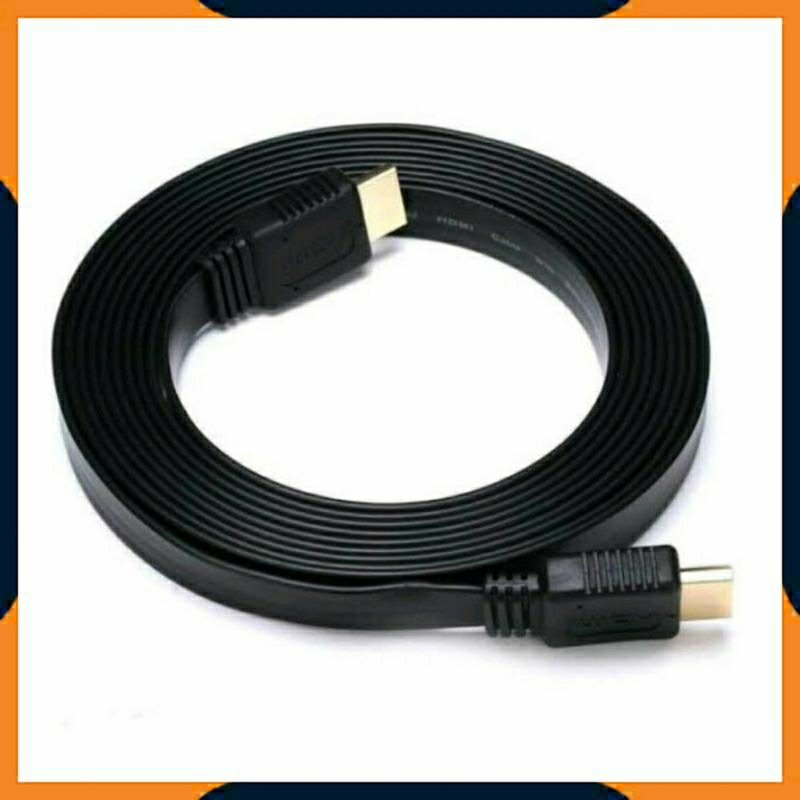 [COD] KABEL HDMI DARI PS3 LAPTOP KE TV LED PROYEKTOR 5 METER / KABEL HDMI KE HDMI FLAT V1.4 1080P 5M