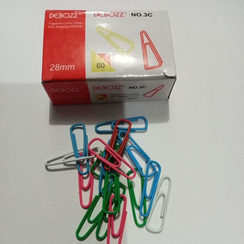 

PAPER CLIP/CLIP KERTAS WARNA WARNI NO.3 MERK DEBOZZ
