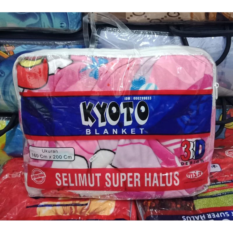 Selimut Super Soft Kyoto Ukuran 160x200 cm Original Tebal Kualitas Terbaik