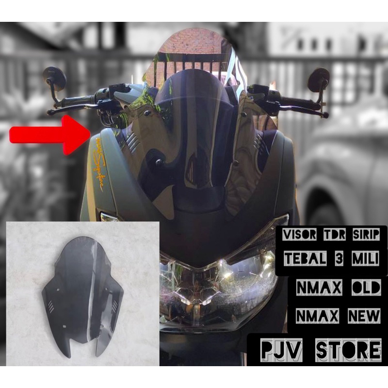 Visor Windshield Model TDR SIRIP 3 Mili nmax new  3mm nmax 2020 Windshield Nmax Old Model Sirip 3 mi