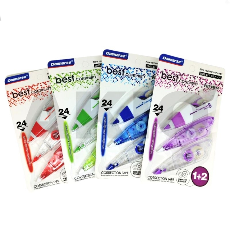 

Tip ex Kertas Roll DAIMARSE DMS-471 24 M REFILL 1+2 Correction Tape Aesthetic Murah